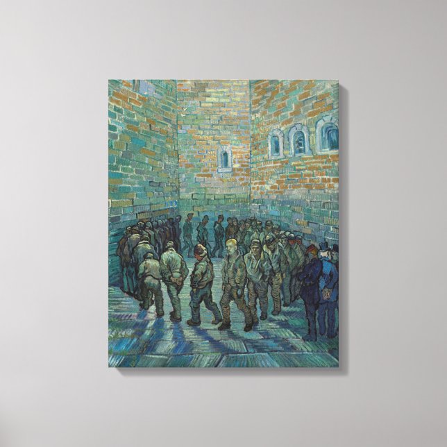 Impressão Em Tela Exercício de prisioneiros de Vincent van Gogh (Frente)