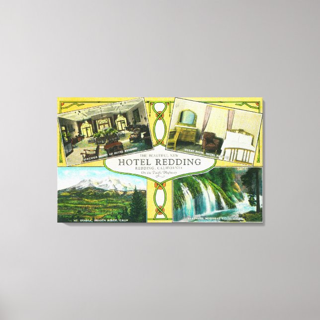 Impressão Em Tela Exibições do Interior do Hotel com Sites Cênicos (Frente)