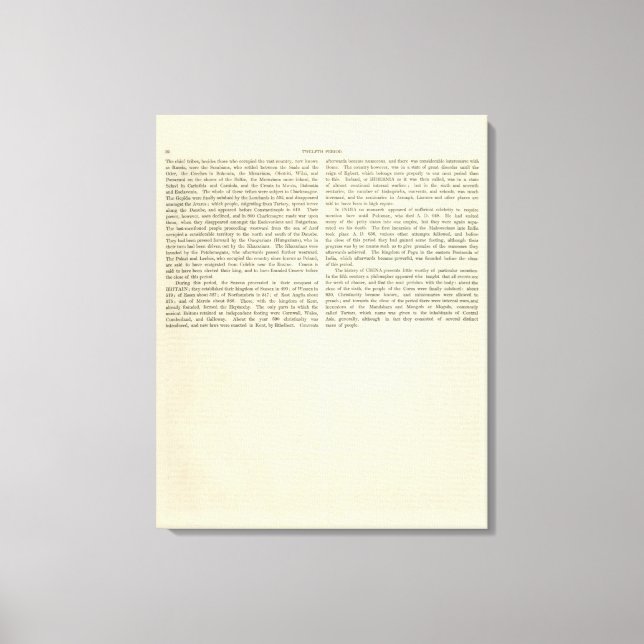 Impressão Em Tela Exibindo o Império de Charlemagne 814 AD 2 (Frente)