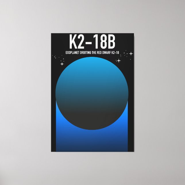 Impressão Em Tela exoplaneta K2-18b (Frente)