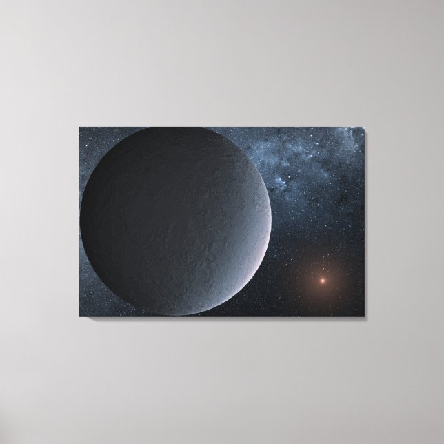 Impressão Em Tela Exoplanetário Selvagem-2016-Blg-1195lb Orbita Uma  (Frente)