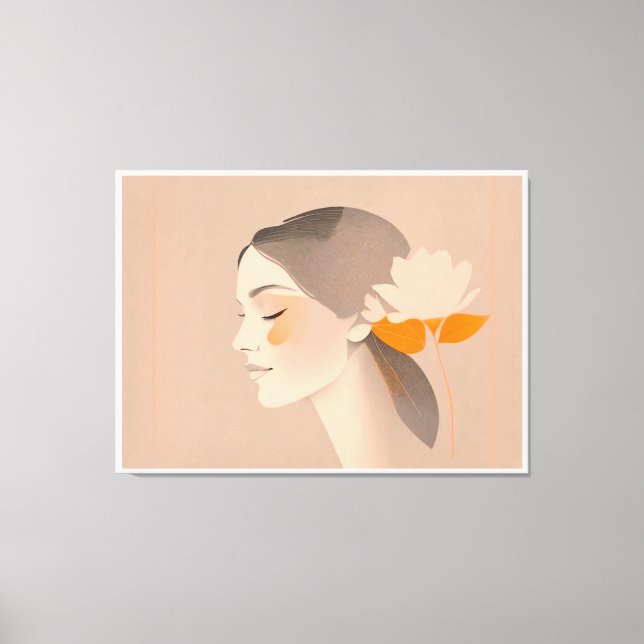 Impressão Em Tela Exotische Schönheit - Farbiges Bleistift Portrait (Frente)