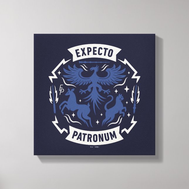 Impressão Em Tela Expecto Patronum Vintage Silhouette Graphic (Frente)