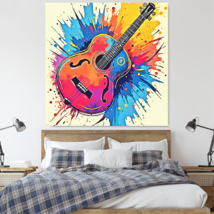 Impressão Em Tela Explicações de Música em Vibes de Cores