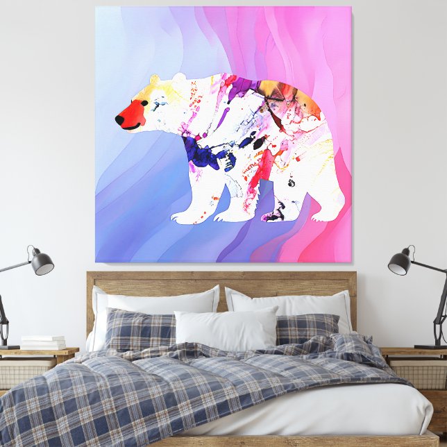 Impressão Em Tela Explorador Ártico Pastel em Aquarela       (Insitu(Quarto))