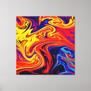 Impressão Em Tela Explorando O Padrão Colorido De Abstrato