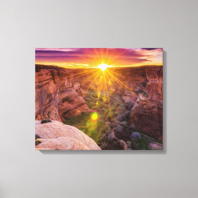 Impressão Em Tela Explosão de sol no Canyon de Chelly, AZ (Frente)
