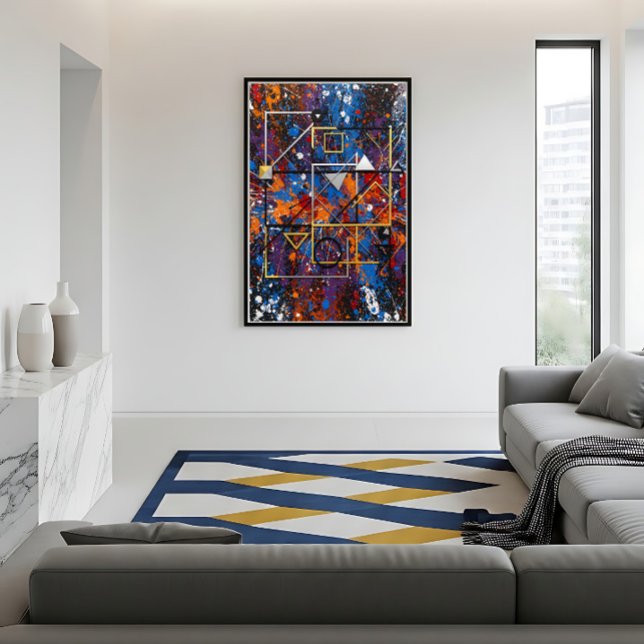 Impressão Em Tela Explosão Geométrica Abstrata Urbana (Criador carregado)