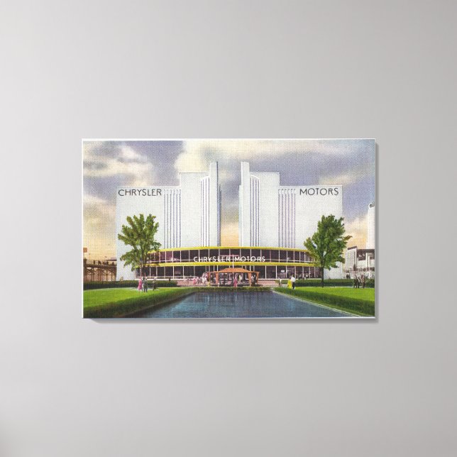 Impressão Em Tela Exposição Chrysler Motors, Feira Mundial de 1934 (Frente)