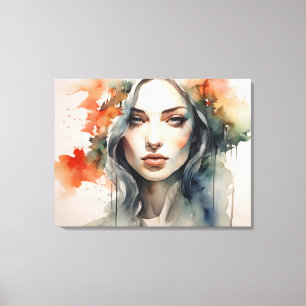 Impressão Em Tela Exposição dupla da arte feminina