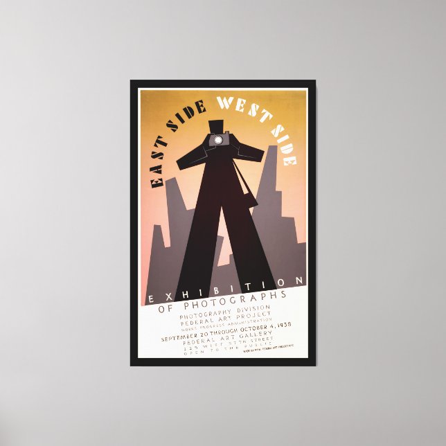 Impressão Em Tela Exposição WPA do Lado Leste do Oeste (Frente)