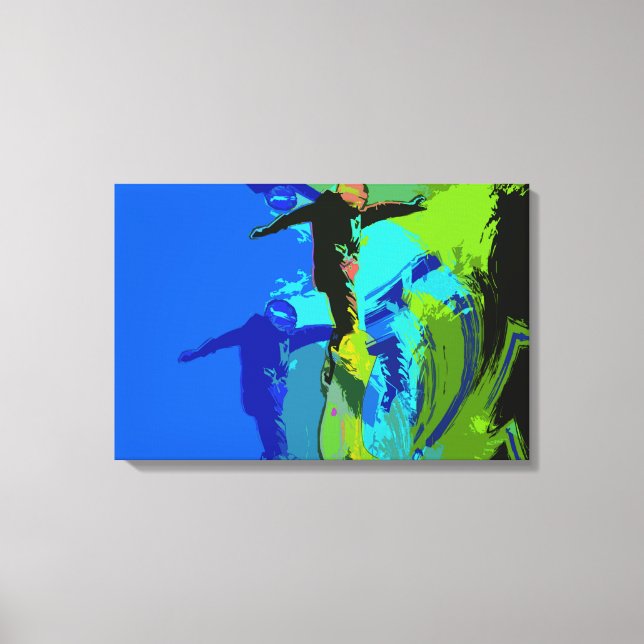 Impressão Em Tela Extreme Riding - Snowboard (Frente)