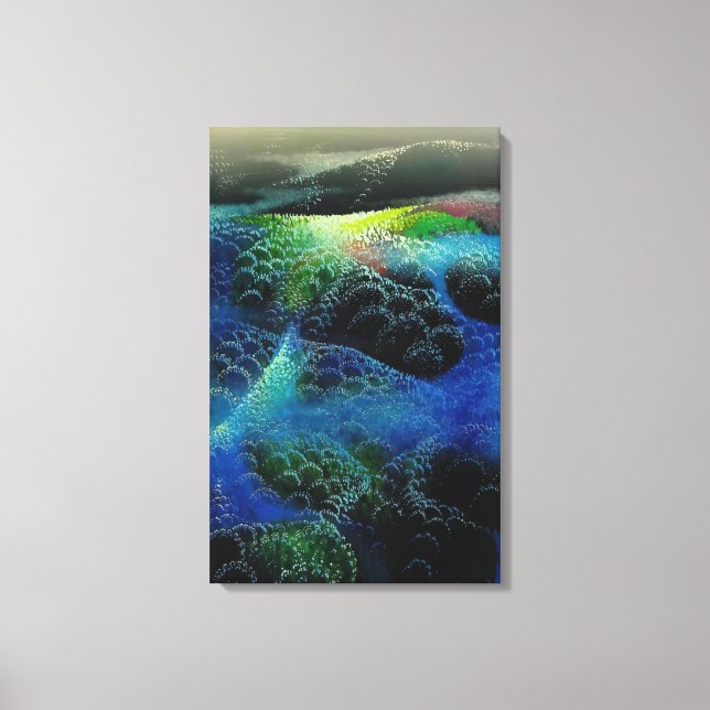 Impressão Em Tela Eyvind Earle - Campos De Nevoeiro (Frente)