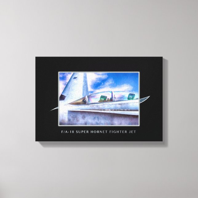 IMPRESSÃO EM TELA F-18 HORNET FIGHTER JET À FACILIDADE (Frente)