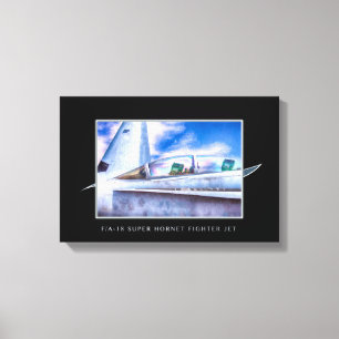 IMPRESSÃO EM TELA F-18 HORNET FIGHTER JET À FACILIDADE