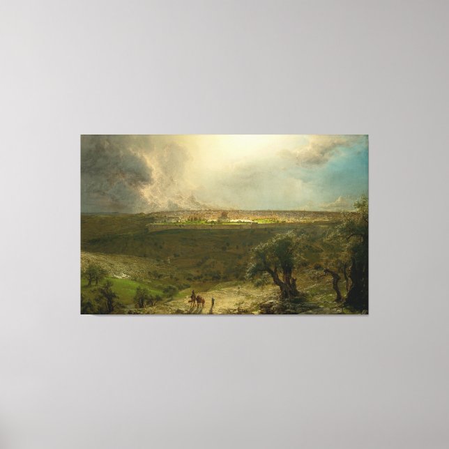 Impressão Em Tela F. IGREJA - Jerusalém do Monte Oliva 1870 (Frente)