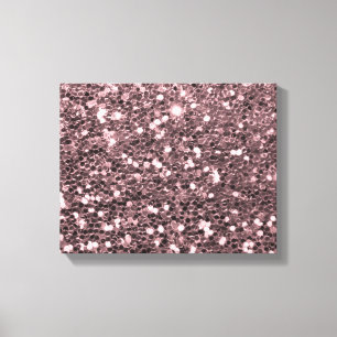 Impressão Em Tela Faaux Glitter Sparkles de rosa Dourado