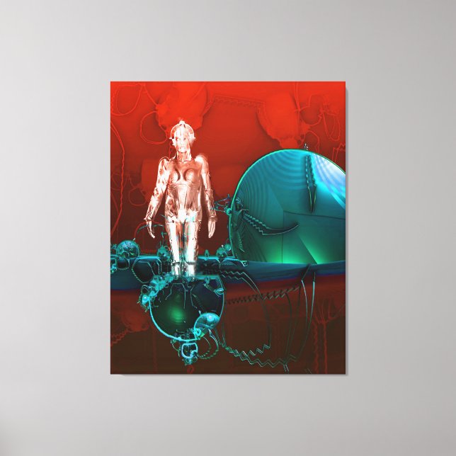 Impressão Em Tela fábrica Cyborg (Frente)