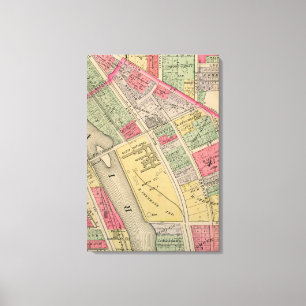 Impressão Em Tela Fábrica do relógio de Elgin do mapa de Elgin