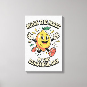 Impressão Em Tela Faça o Melhor – Arte de Poster de Limão