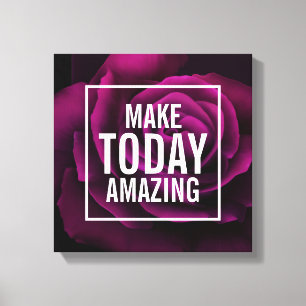 Impressão Em Tela Faça o texto hoje de surpresa - foto do rosa do