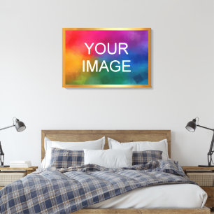 Impressão Em Tela Faça o Upload da Sua Imagem Foto Logo em Fundo Dou