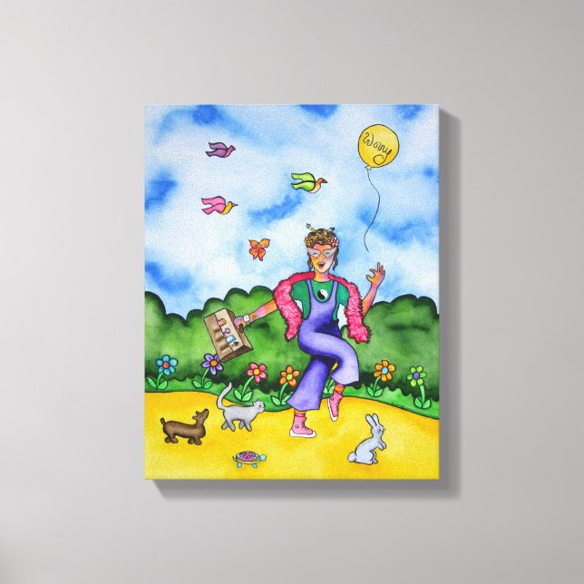 Impressão Em Tela Faça tempo para momentos alegres de Rita Loyd (Frente)