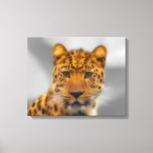 Impressão Em Tela Face Leopardo