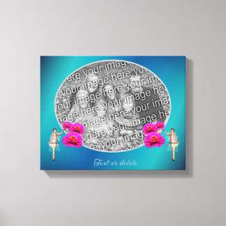 Impressão Em Tela Fada E Flores Personalizadas Adicione Sua Própria 