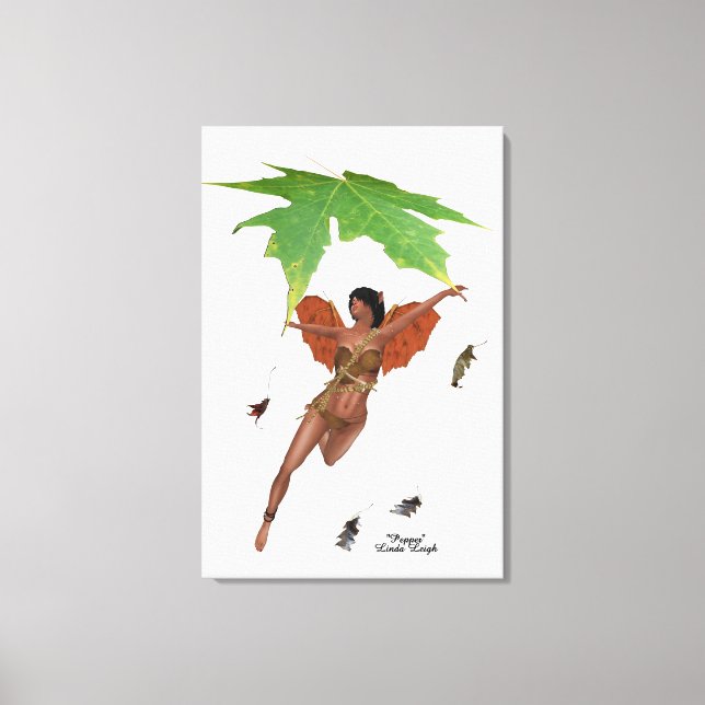 Impressão Em Tela Fada Gelada Com Asas Marrons Esticadas Telas Impre (Frente)