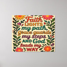 Impressão Em Tela Faith Lights My Path Christian Art - Inspirational