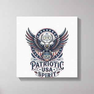 Impressão Em Tela Falcão de Batalha Patriota Águia Patriota & Falcão