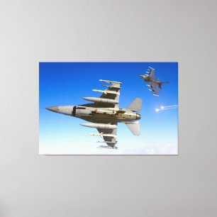 Impressão Em Tela FALCON DE LUTA F-16C 40x60