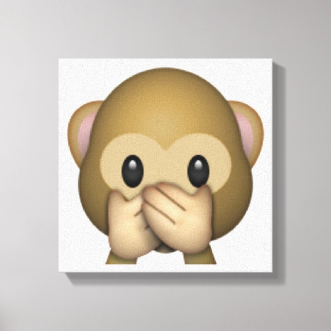 Impressão Em Tela Fale Sem Macaco Mau - Emoji (Frente)
