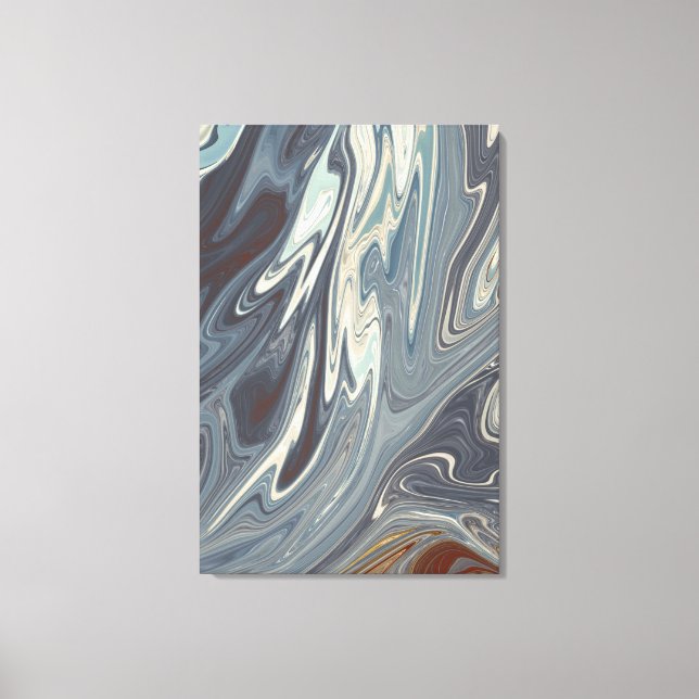 Impressão Em Tela Fallen Waves Art | Melhor pintura abstrato moderna (Frente)