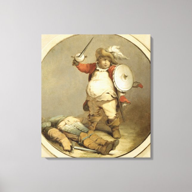 Impressão Em Tela Falstaff with the Body of Hotspur, c.1786 (óleo em (Frente)