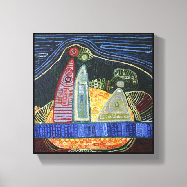 Impressão Em Tela Familia Asbtract Art Painting Wall Art (Frente)