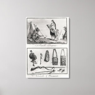 Impressão Em Tela Família, braços e ornamento Iroquois