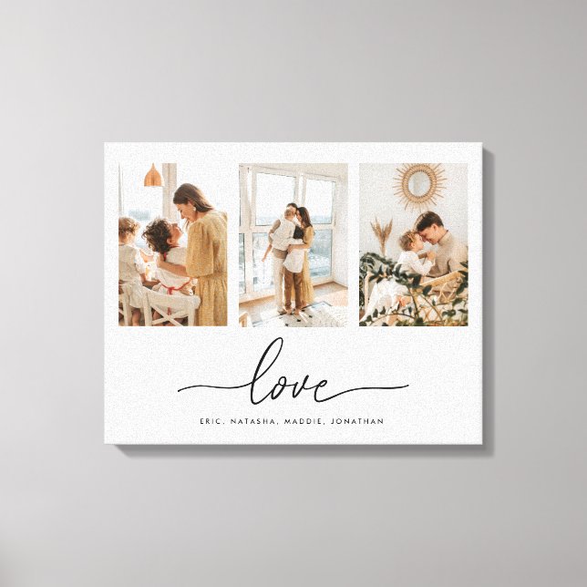 Impressão Em Tela Família de Colagem de Fotos Personalizada 3 Modern (Frente)