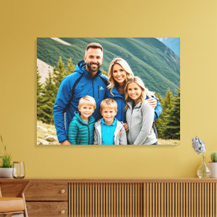 Impressão Em Tela Família de Fotografias Personalizada 1