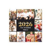 Family 2026 Photo Collage Custom Script Name