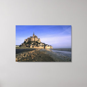 Impressão Em Tela Famosa Fortaleza da Ilha de Le Mont St. Michel em