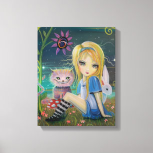 Impressão Em Tela Fantasia de Alice no País das Maravilhas Conto de