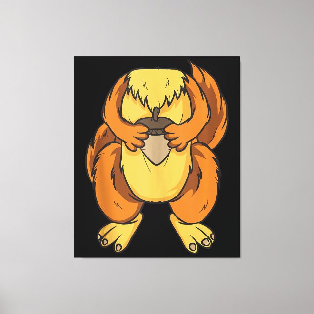 Impressão Em Tela Fantasia de Esquilo Halloween Fácil Última Apresen (Frente)