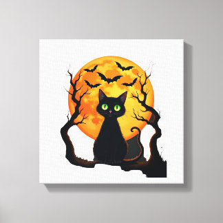 Impressão Em Tela Fantasia de Gato de Natal Assustador Vintage Gato 