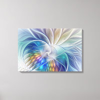 Fantasia Floral, Triptych Colorido de Flor Abstrat