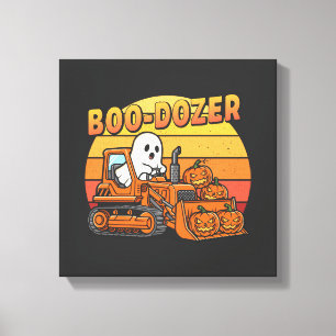 Impressão Em Tela Fantasma Boo Dozer Funny Halloween