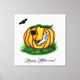 Impressão Em Tela Fantasma do Halloween, Bat, Ghost e Spider