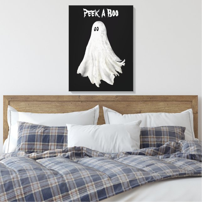 Impressão Em Tela Fantasma Engraçado Do Passado De Halloween (Insitu(Quarto))