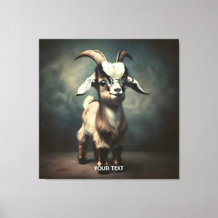 Impressão Em Tela Fantasy Bonito Bebê Goat